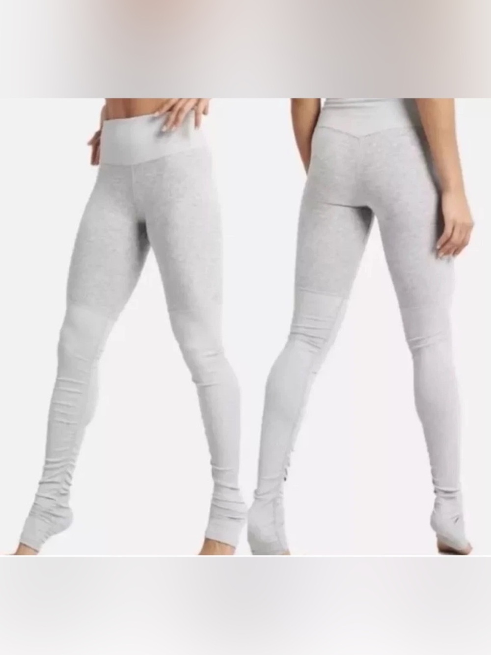 ALO Yoga Light Gray Ruched Leggings (models color is different, see my photos)